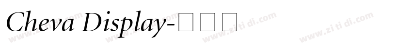 Cheva Display字体转换